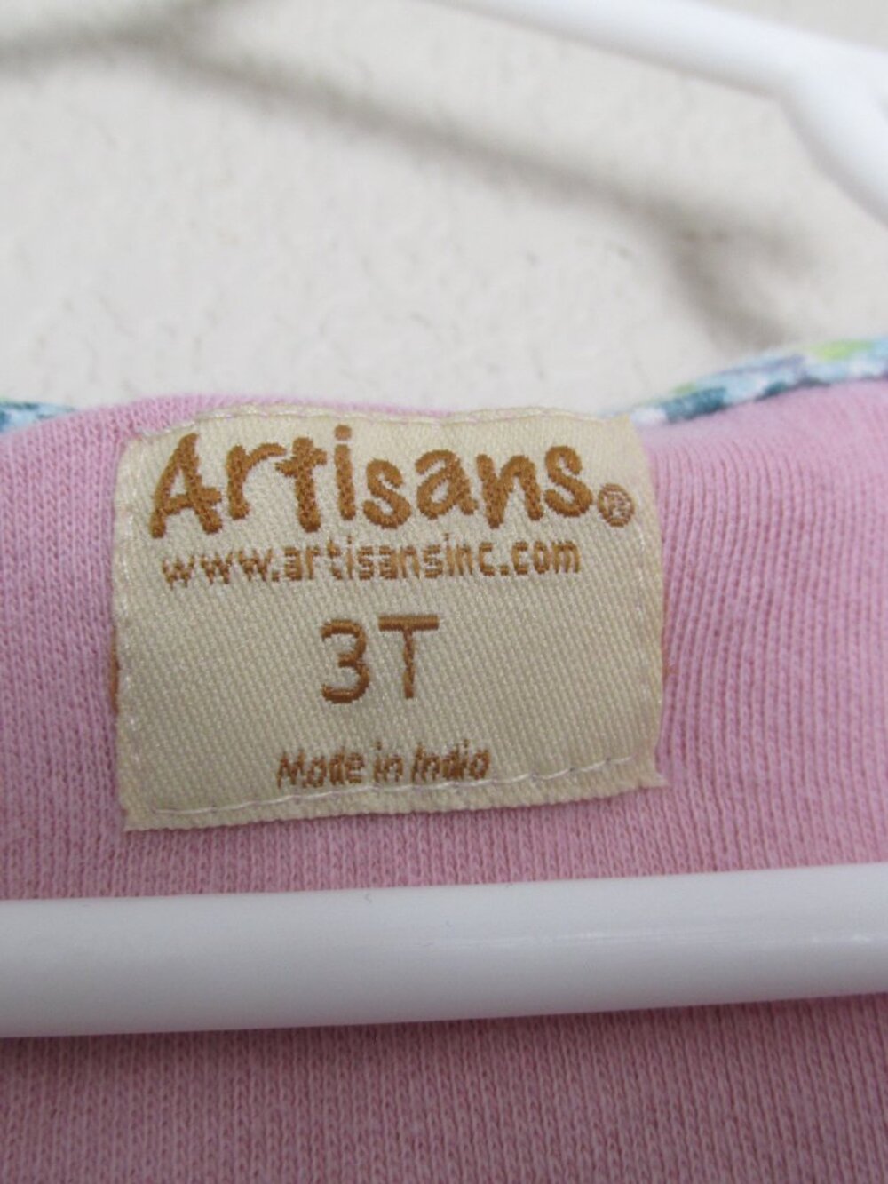 Artisans Hooded Glacier Park T Shirt Toddler Girls 3T Pink Floral Short Sleeve - Picture 3 of 6